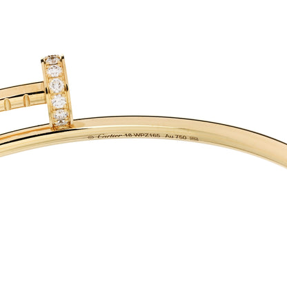 Cartier 18K Yellow Gold Diamond Small Juste Un Clou Bracelet 18 4 of 5