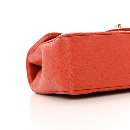 Chanel Caviar Quilted Mini Rectangular Flap Orange 9 of 12
