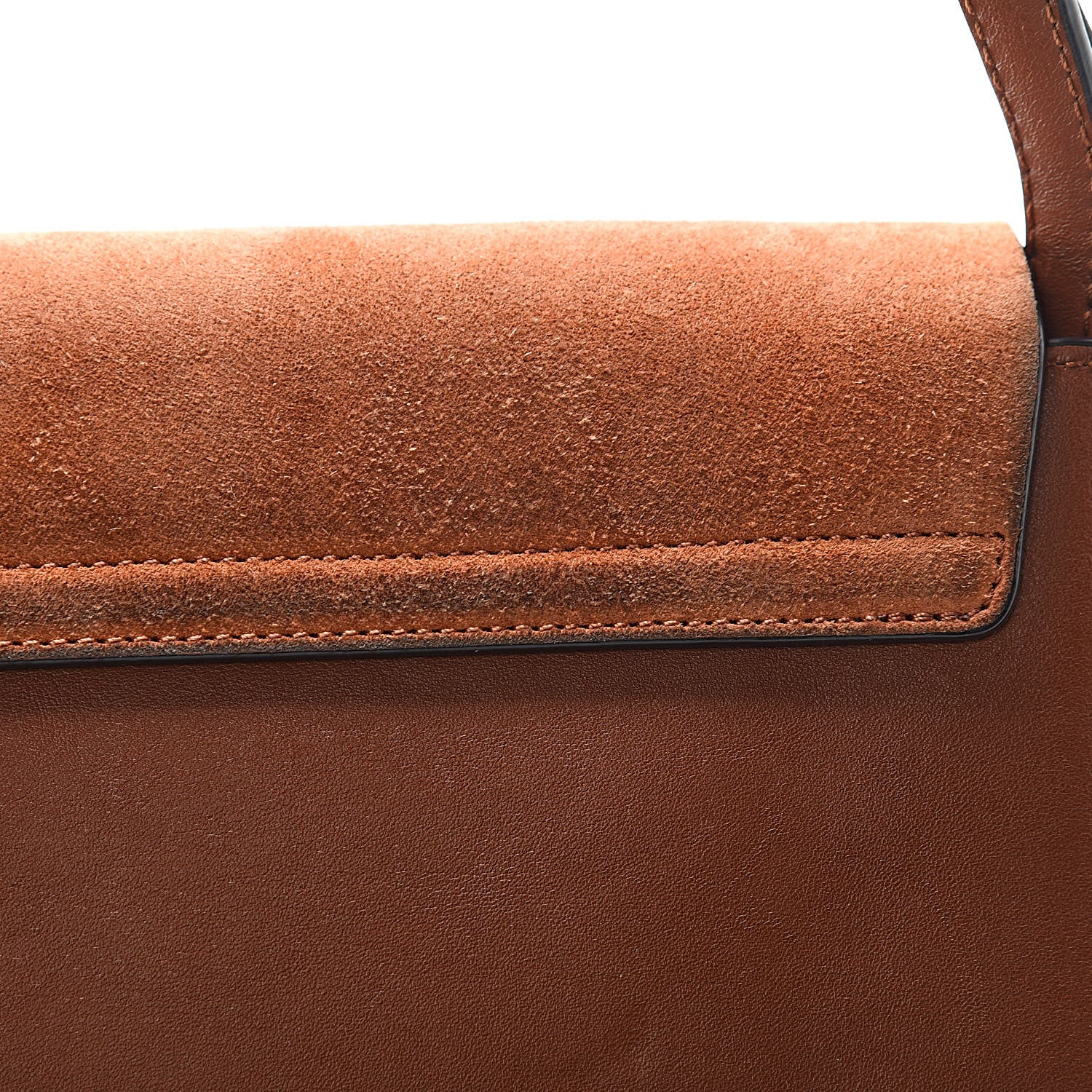 Chloe Suede Calfskin Small Faye Shoulder Bag Tobacco 10 of 11