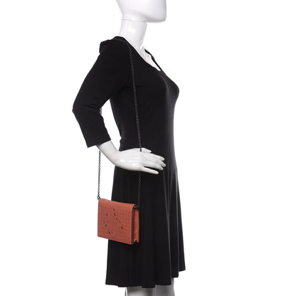 Bottega Veneta Nappa Ayers Intrecciato Butterfly Chain Wallet Corallo 2 of 11