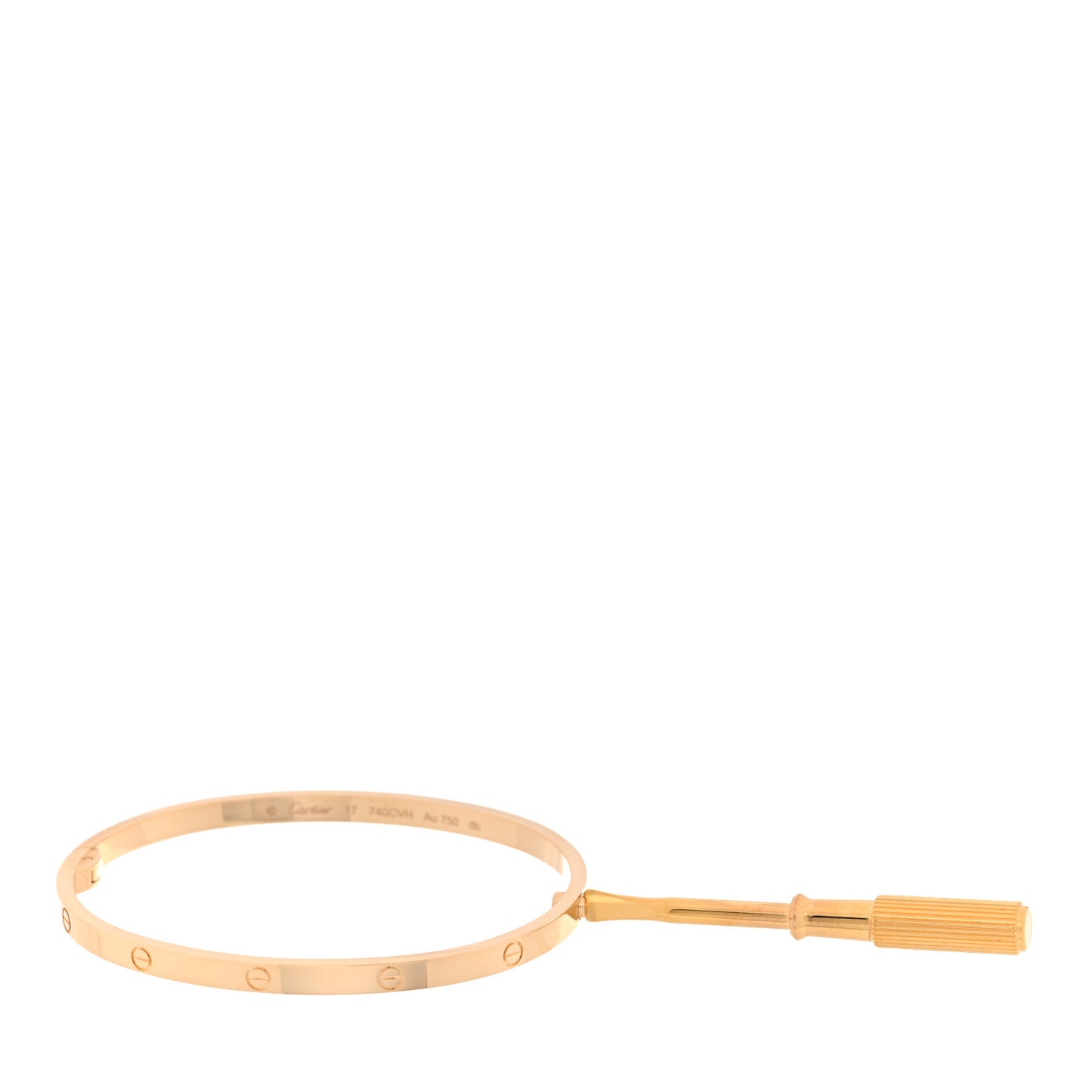 18K Yellow Gold Small LOVE Bracelet 17