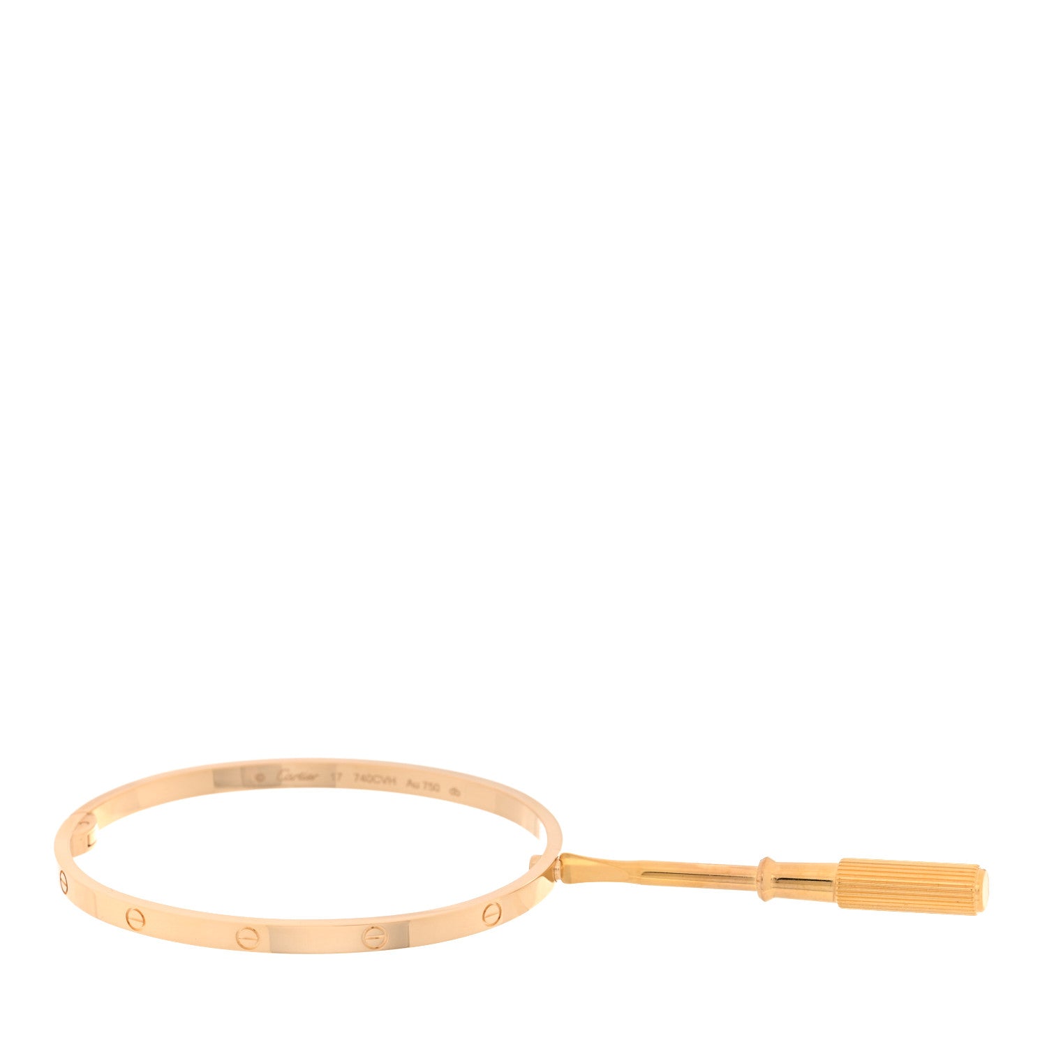 Cartier 18K Yellow Gold Small LOVE Bracelet 17 6 of 7