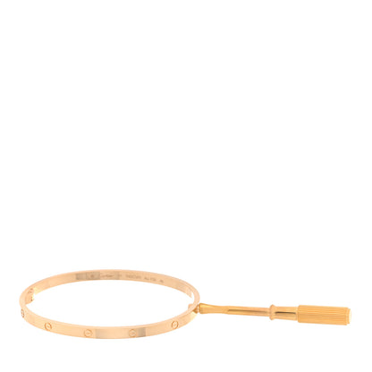Cartier 18K Yellow Gold Small LOVE Bracelet 17 6 of 7