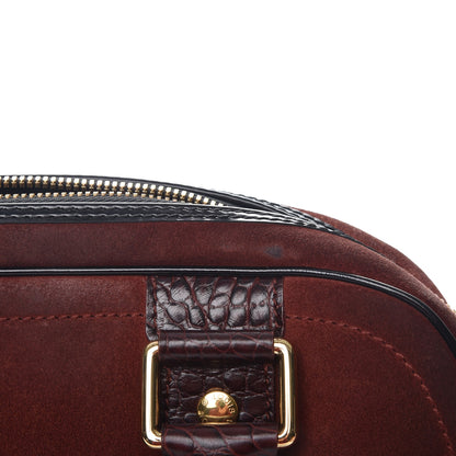 Louis Vuitton Suede Stamped Havane Bowler PM Brun 15 of 17