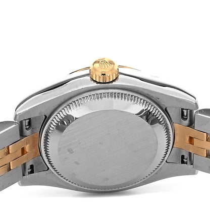 Rolex Stainless Steel 18K Yellow Gold Diamond 26mm Oyster Perpetual Datejust Watch Champagne 179173 4 of 4