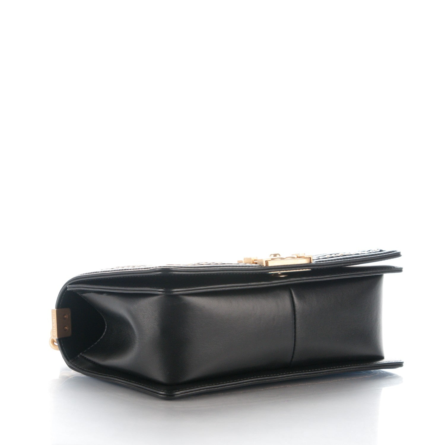 Chanel Lambskin Quilted Medium Chain Detail Boy Flap Black 4 of 7