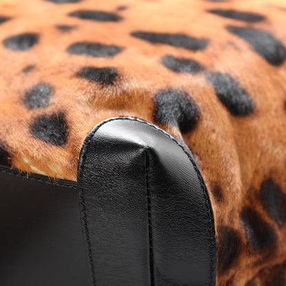 Fendi Calf Hair Leopard Print Medium Roll Tote Brown 11 of 19