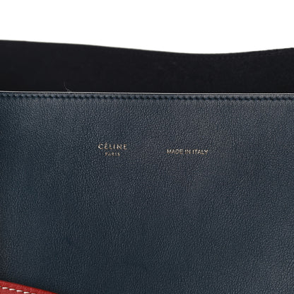 Celine Shiny Smooth Calfskin Small Twisted Cabas Navy Black 5 of 13
