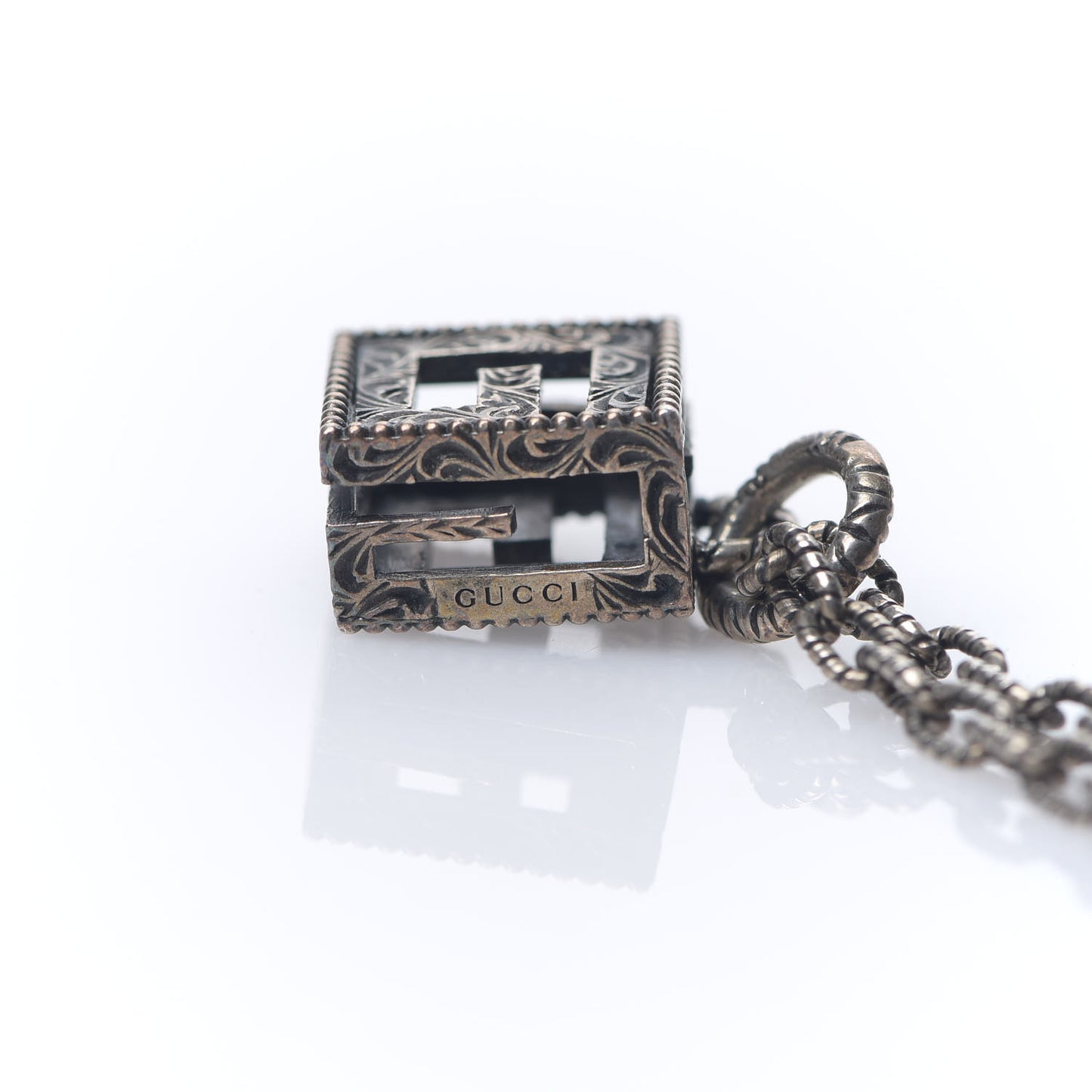 Sterling Silver G-Cube Pendant Necklace