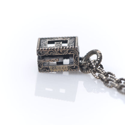 Gucci Sterling Silver G-Cube Pendant Necklace 6 of 6
