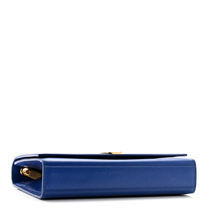 Saint Laurent Grain De Poudre Medium Classic Monogram Kate Satchel Flash Blue 4 of 11