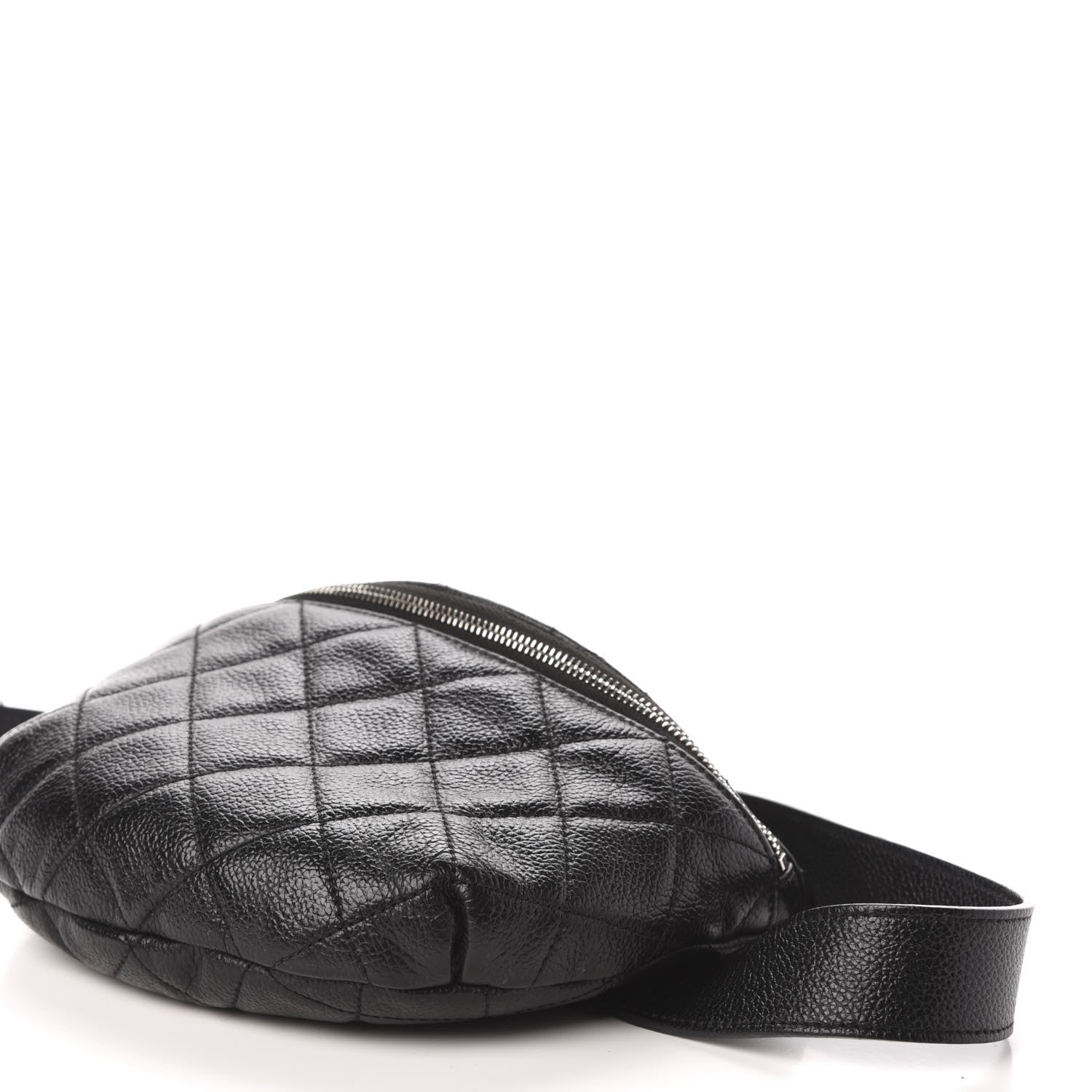 Chanel Grained Calfskin Quilted Waist Belt Bag Black 9 of 12