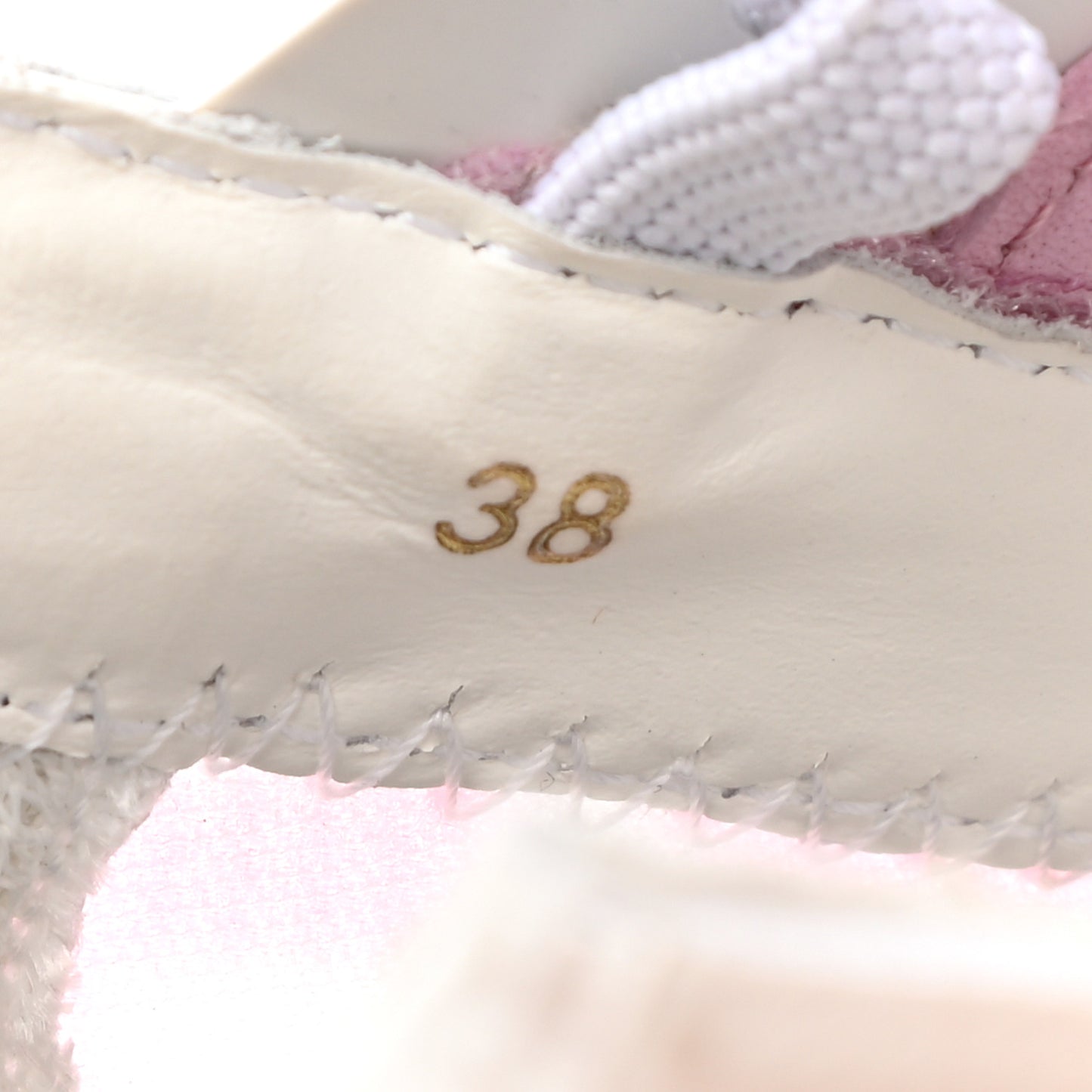 X SARAH COLEMAN Nylon Suede Lycra FF Vertigo Fendi Flow Low Top Sneakers 38 Transparent Rosa White