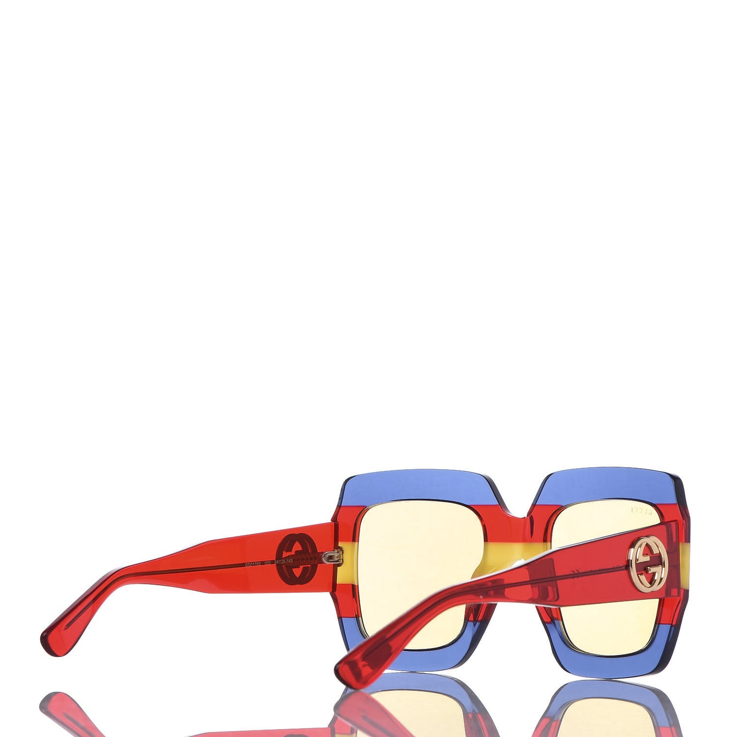 Square Frame GG0178S Sunglasses Blue Red Yellow