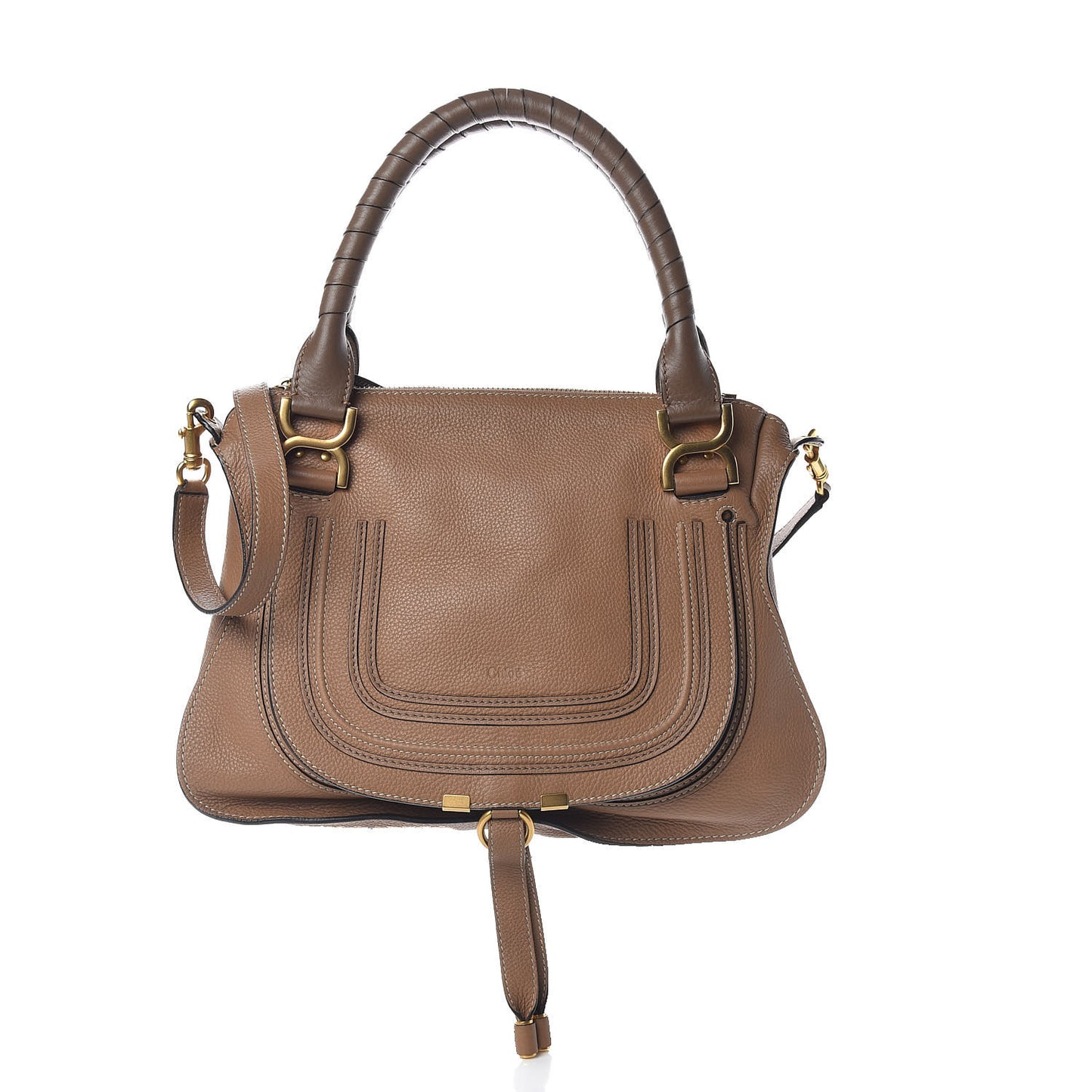 Calfskin Medium Marcie Satchel Nut