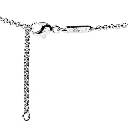 Chopard 18K White Gold Diamond Happy Diamonds Drop Pendant Necklace 3 of 3