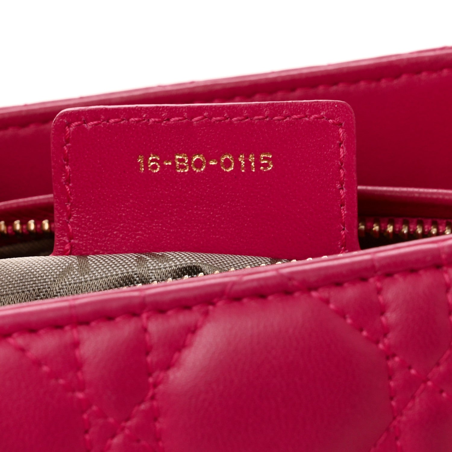 Christian Dior Lambskin Cannage Medium Lady Dior Fuchsia 6 of 9