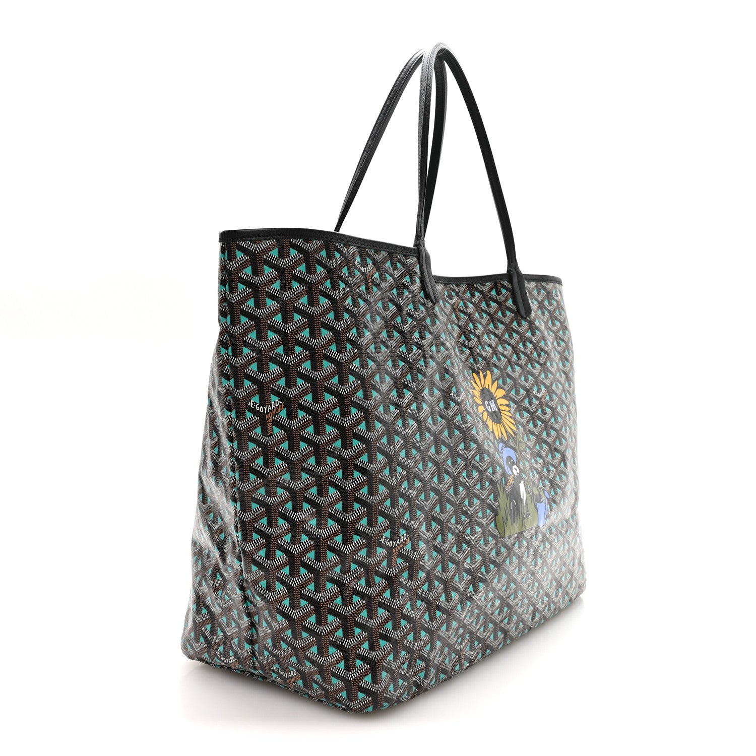 Goyard Goyardine Sunflower Reversible Saint Louis Claire Voie GM Black Opaline 5 of 18