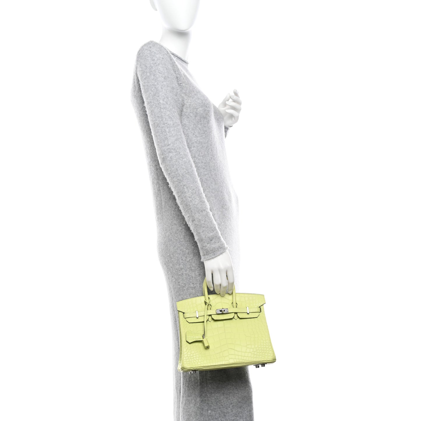 Matte Alligator Birkin 25 Jaune Bourgeon