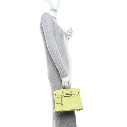 Hermes Matte Alligator Birkin 25 Jaune Bourgeon 2 of 11