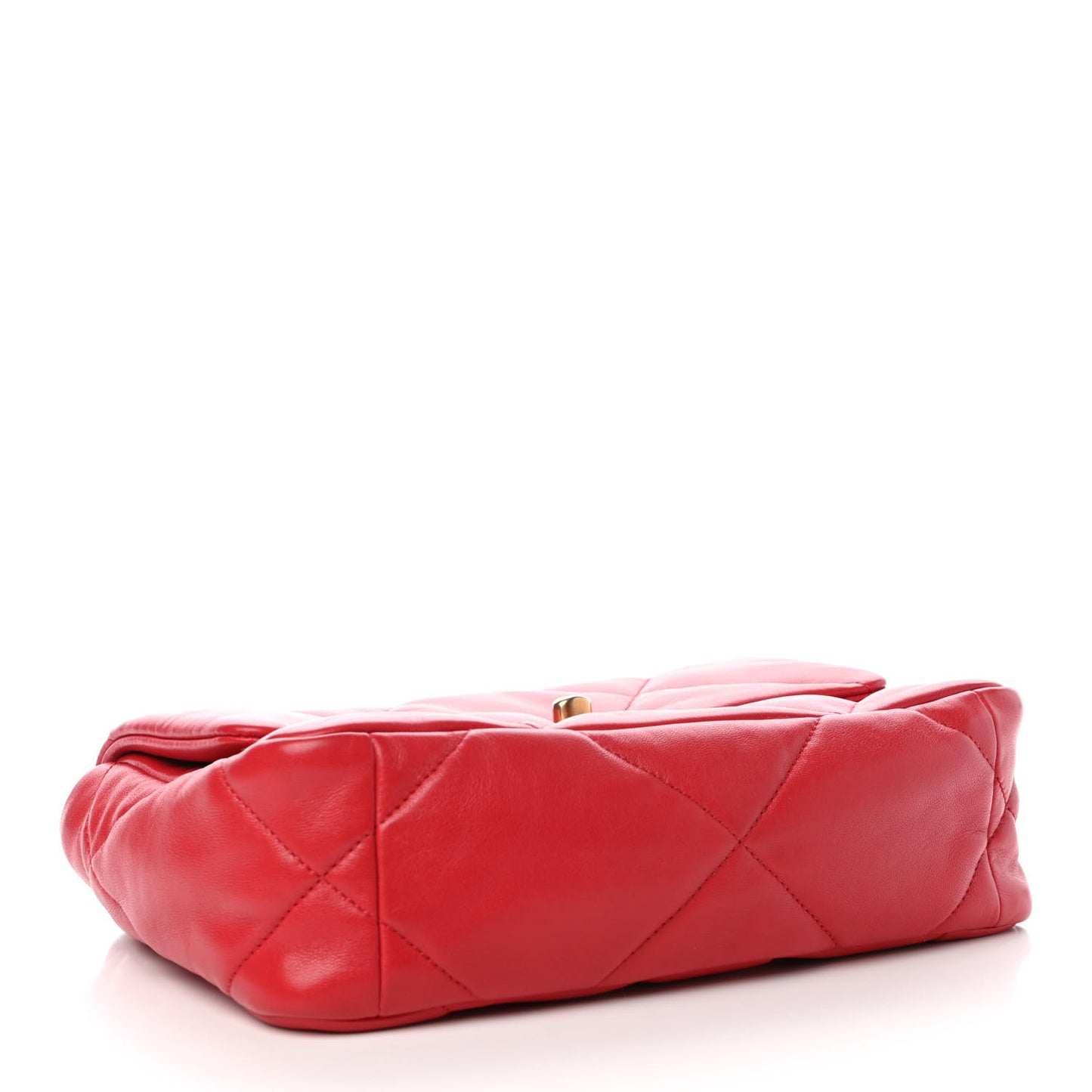 Lambskin Quilted Medium Chanel 19 Flap Red