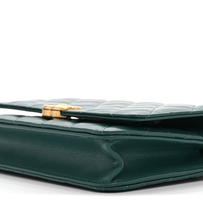 Chanel Calfskin Quilted Perfect FIt Wallet On Chain WOC Green 11 of 12