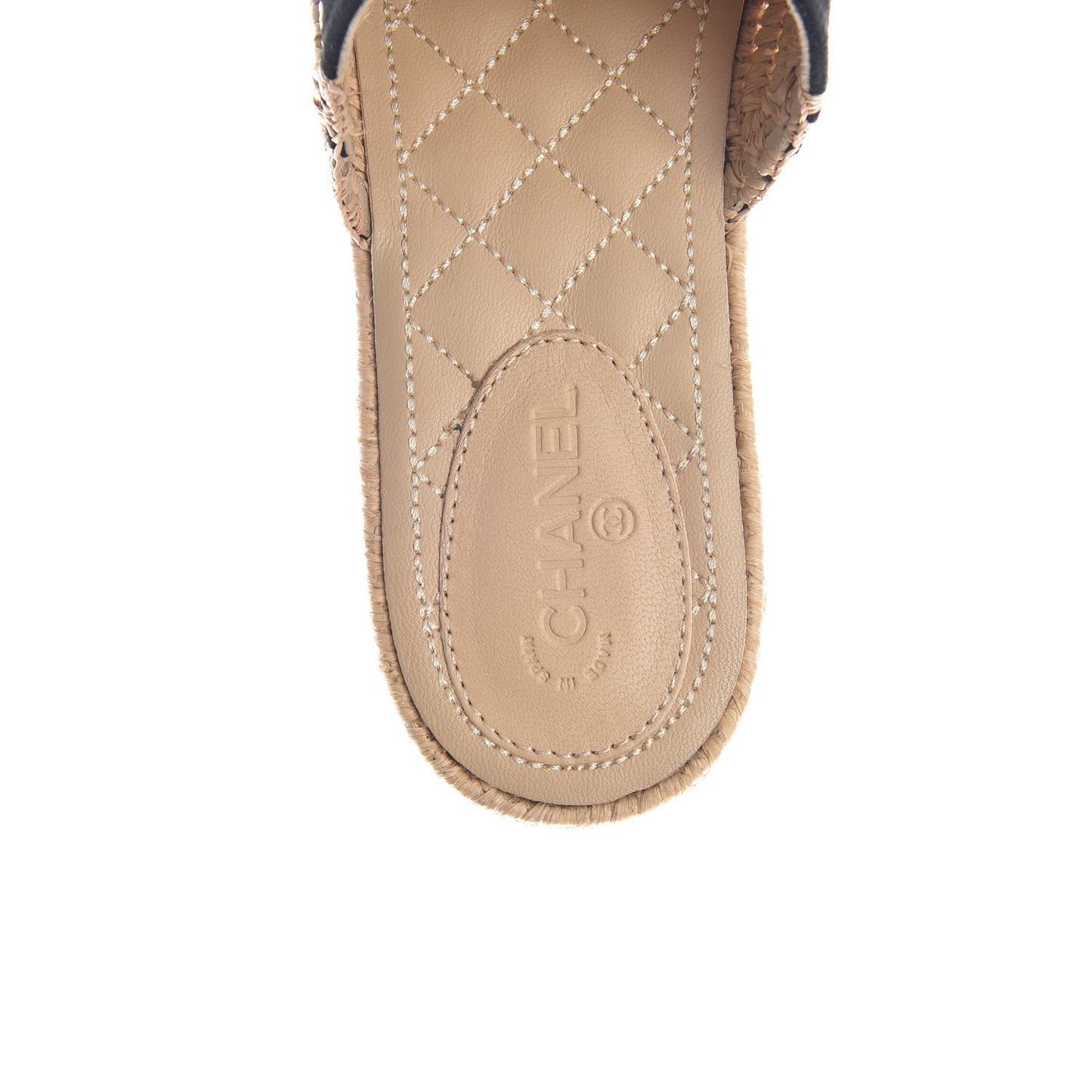 Suede Grosgrain CC Espadrilles 41 Black