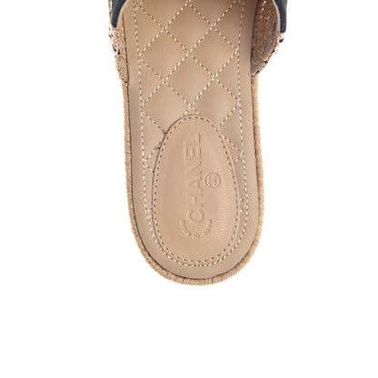 Chanel Suede Grosgrain CC Espadrilles 41 Black 6 of 8