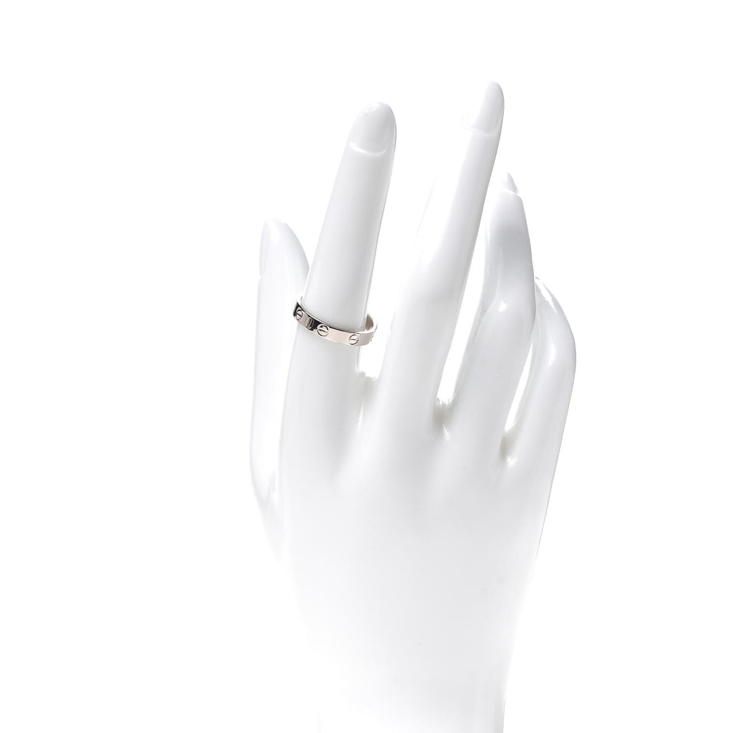 18K White Gold 3.5mm LOVE Wedding Band Ring 57 8