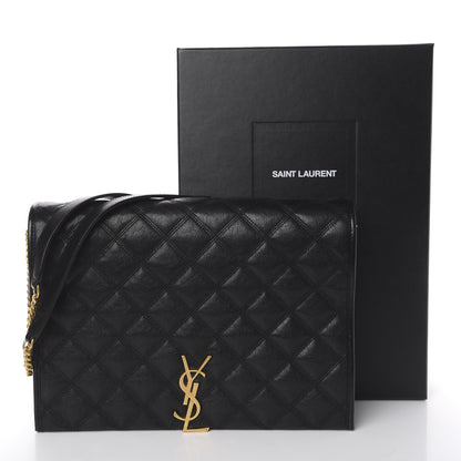 Saint Laurent Lambskin Quilted Large Becky Chain Bag Black 10 of 10