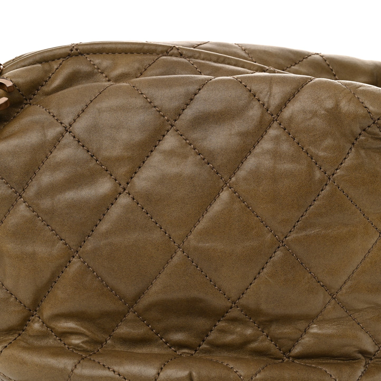 Lambskin Quilted Cloudy Bundle Hobo Green