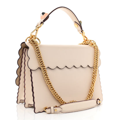 Fendi Vitello Liberty Scalloped Studded Kan I Shoulder Bag Camelia 2 of 11