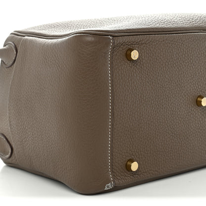 Hermes Taurillon Clemence Lindy 30 Etoupe 9 of 13