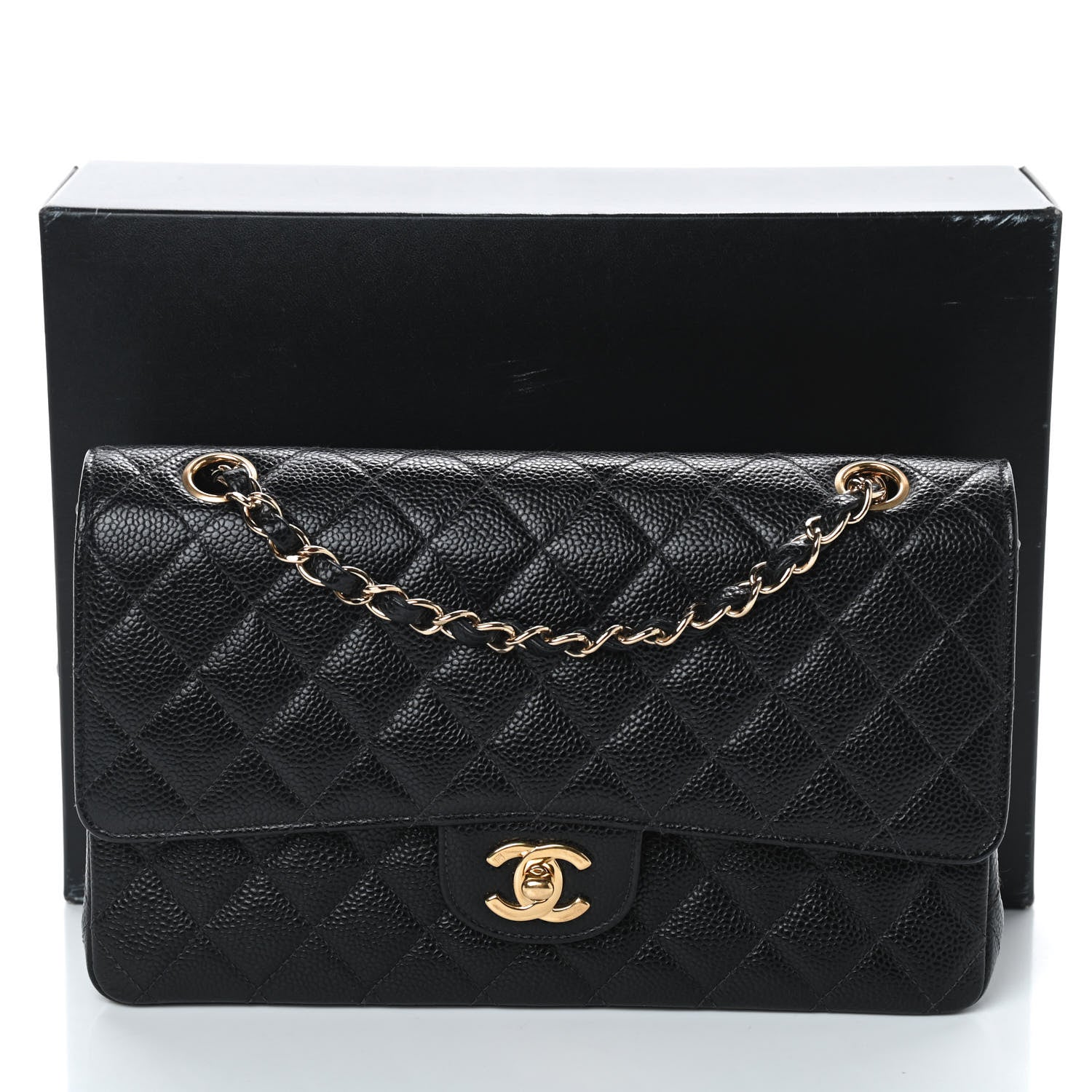Chanel Caviar Quilted Medium Double Flap Black 13 of 13