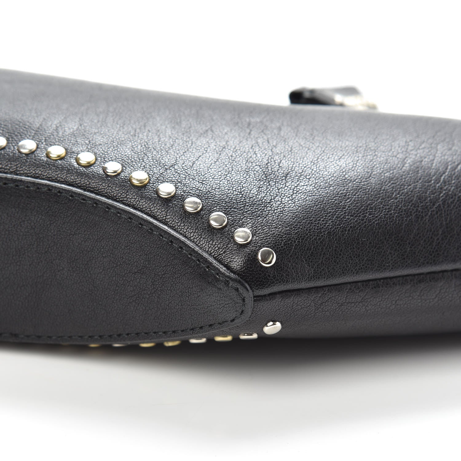 Alexander McQueen Calfskin Studded De Manta Clutch Black 10 of 11