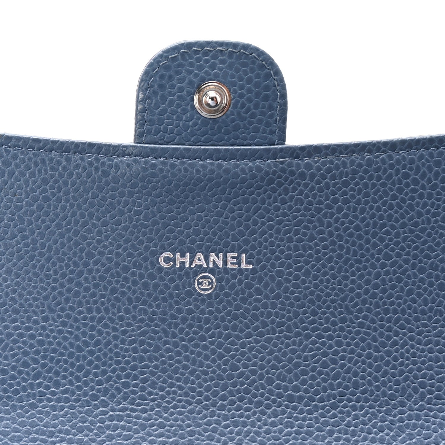 Chanel Caviar Quilted Travel Wallet Blue 7 of 9