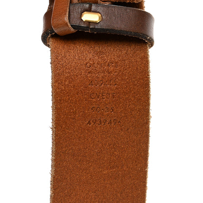 Gucci Faded Calfskin Double G 40mm Belt 90/36 Cuir 3 of 4