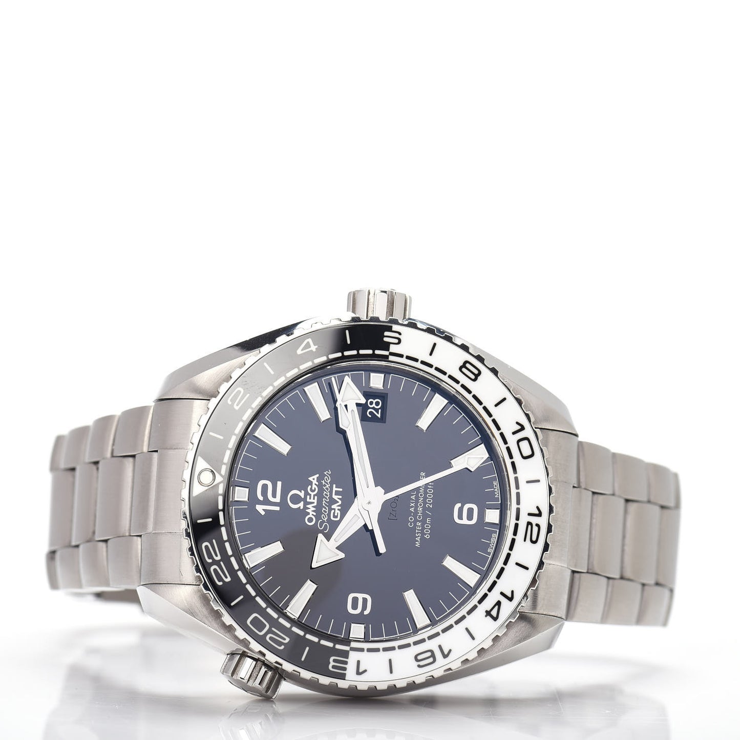 Stainless Steel 43mm Seamaster Planet Ocean GMT Automatic Watch Black 215.30.44.22.01.001