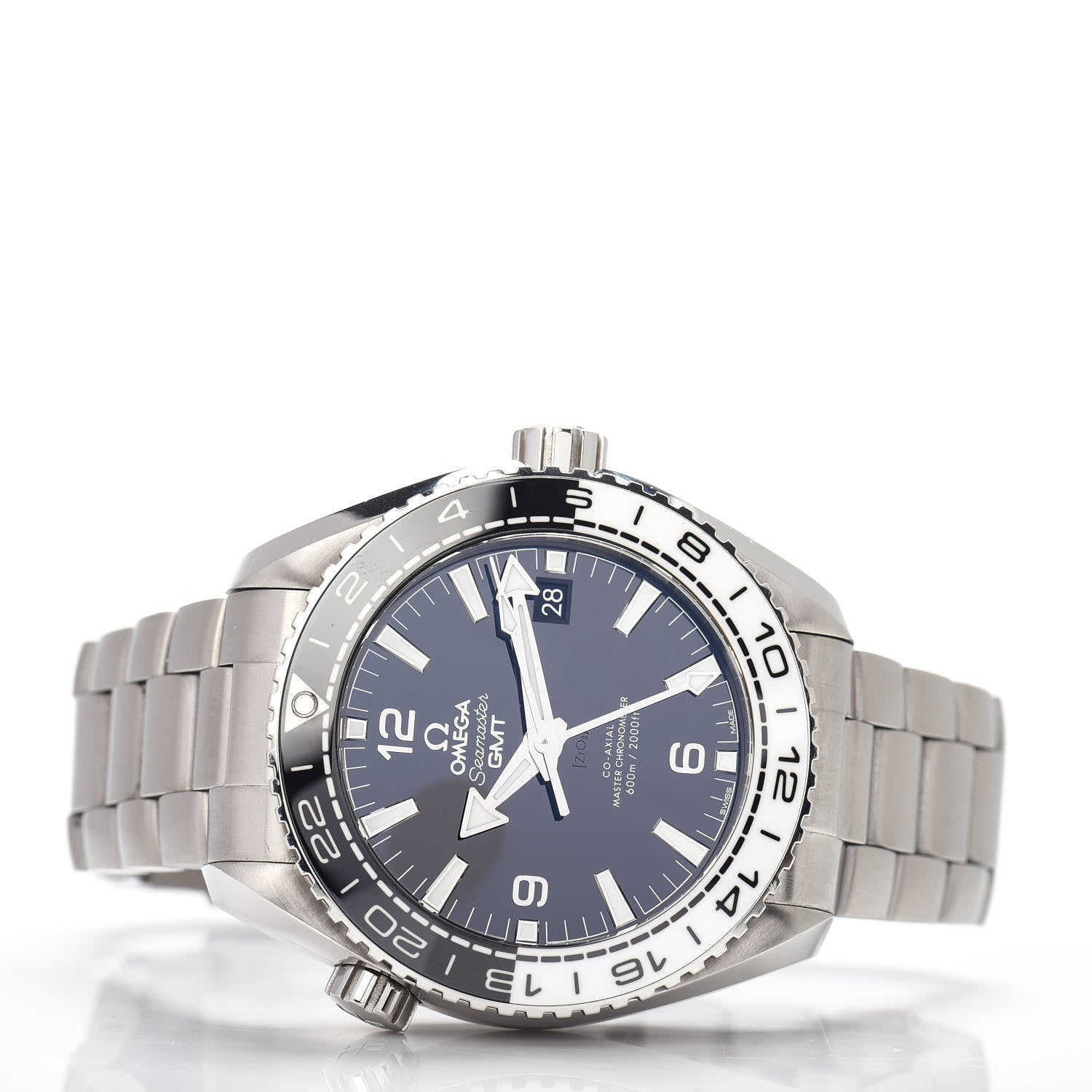 Omega Stainless Steel 43mm Seamaster Planet Ocean GMT Automatic Watch Black 215.30.44.22.01.001 2 of 5