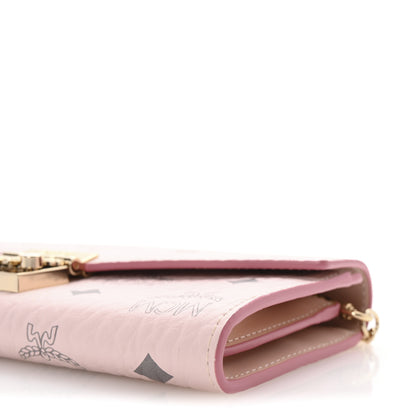 MCM Visetos Large Patricia Wallet On Chain Soft Pink 9 of 10