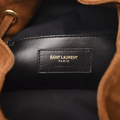 Saint Laurent Suede Small Y Studs Bucket Bag Light Ocre 6 of 11