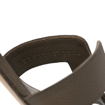 Hermes Epsom Oasis Sandals 37 Etoupe 8 of 8