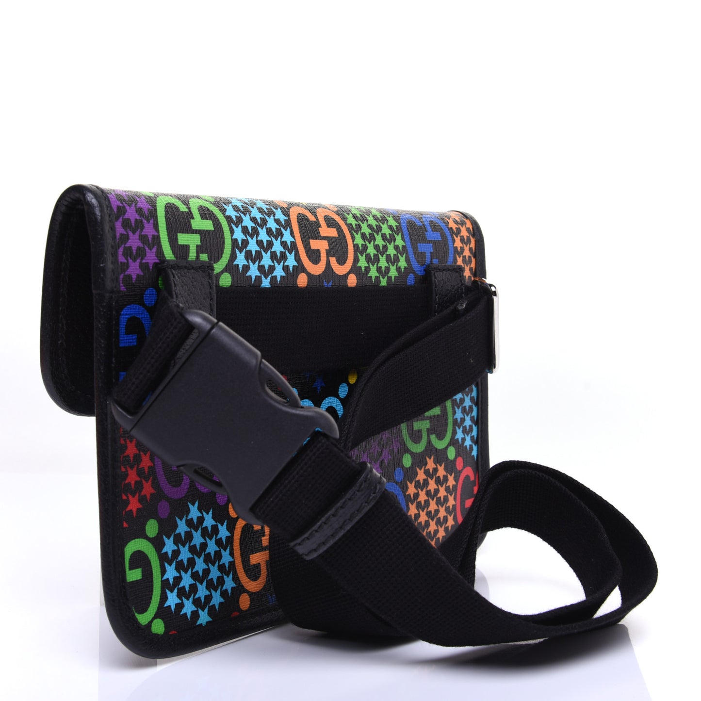 GG Supreme Monogram Psychedelic Slim Belt Bag Black