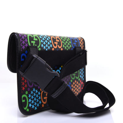 Gucci GG Supreme Monogram Psychedelic Slim Belt Bag Black 3 of 10