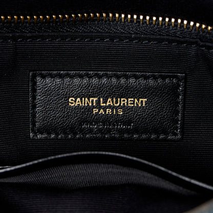 Saint Laurent Denim Quilted Toy Loulou Puffer Monogram Chain Satchel Blue Cinnamon 6 of 12