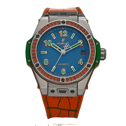 Hublot Stainless Steel Rubber Orange Sapphire Bezel 39mm Big Bang "Pop Art" Automatic Watch Orange 465.SO.5179.LR.1206.POP16 1 of 4
