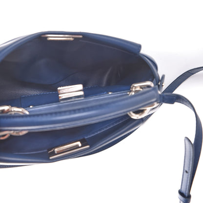 Fendi Nappa Mini Peekaboo Iconic Satchel True Blue 7 of 9
