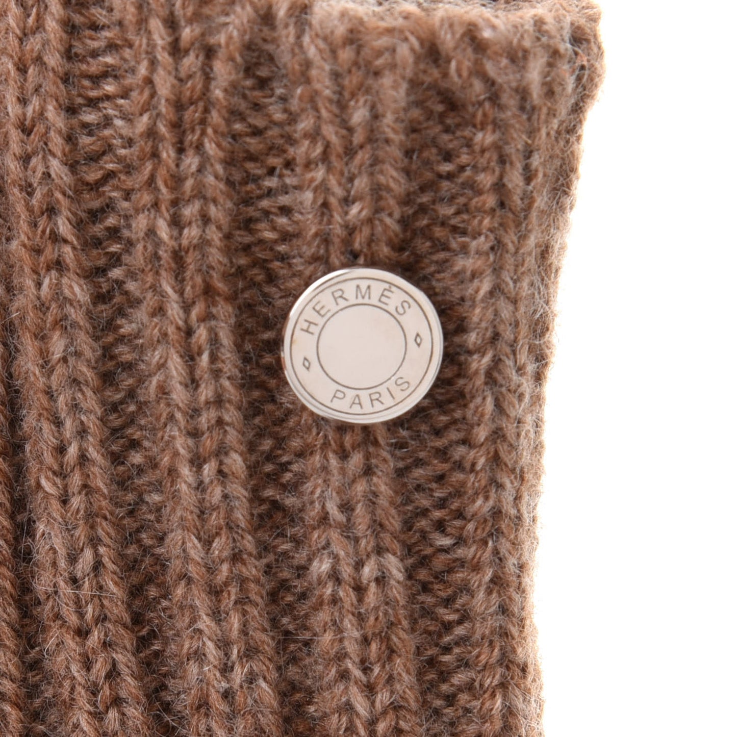 Cashmere Lambskin Knit Gloves M Brown