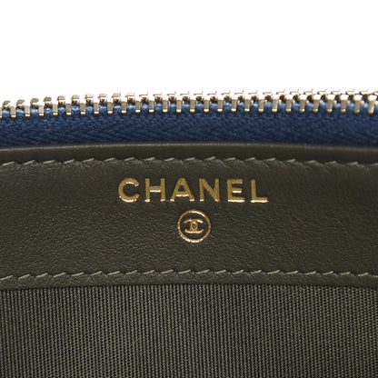Chanel Caviar Quilted Small Boy Clutch With Chain Dark Blue 7 of 8