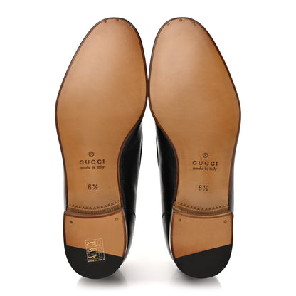 Gucci Goatskin Web Mens Horsebit Loafers 6.5 Black 6 of 10